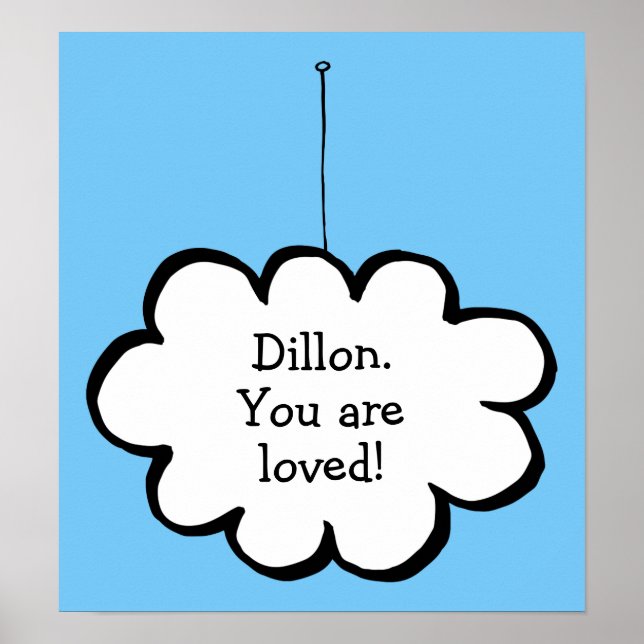 Personalised Cloud on a String Poster (Front)