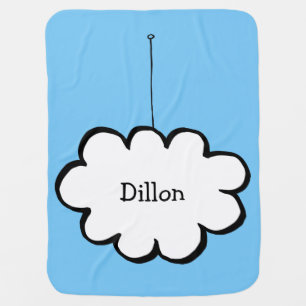 Personalised Cloud on a String Swaddle Blanket