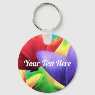 Personalised Colorful Butterfly Painting Keyrings