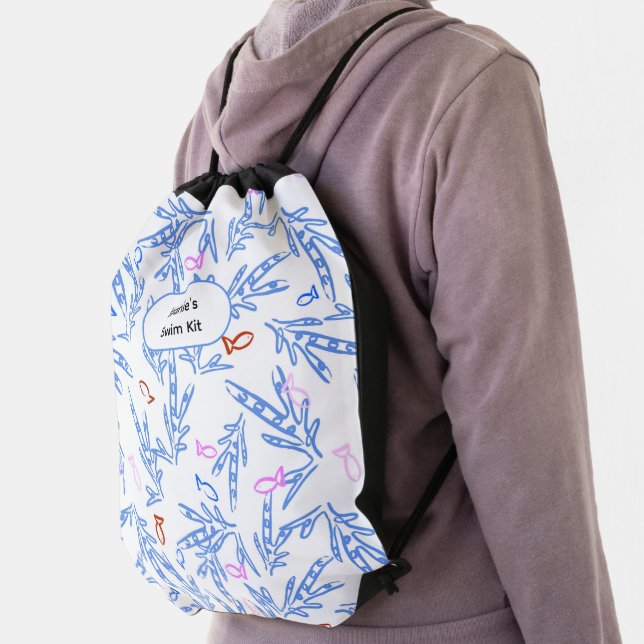 Personalised Colorful Fish Swim Kit Bag  (Insitu)