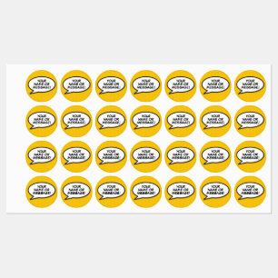 Personalised Comic Book Pop Art Speech Bubble Labels