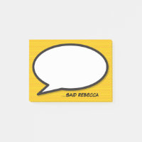 Personalised Comic Book Pop Art Speech Bubble Post-it Notes