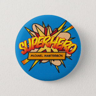 Comic Book Superhero Buttons & Pins - No Minimum Quantity | Zazzle