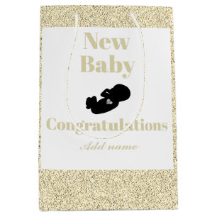 Personalised congratulations new baby gift bag