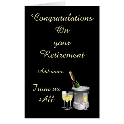 Personalised congratulations on your retirement