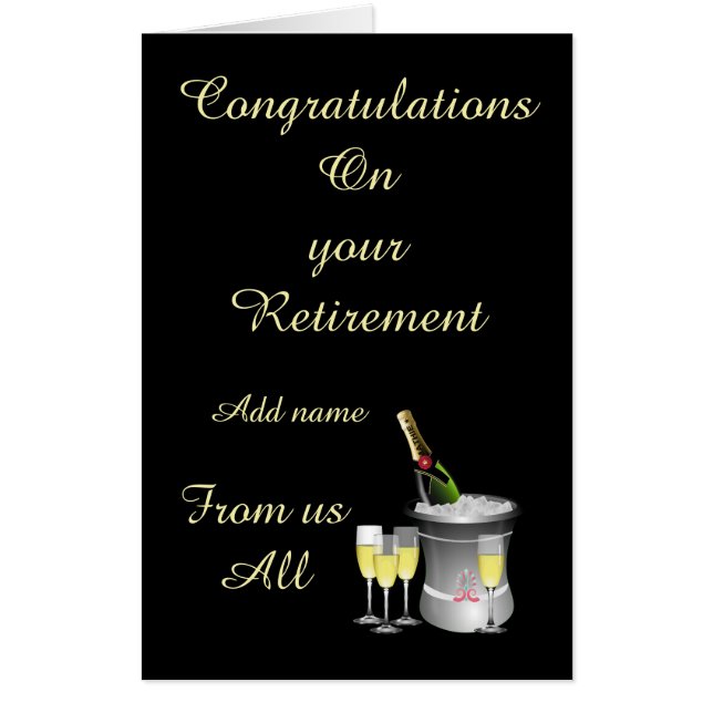 Personalised congratulations on your retirement card (Front)