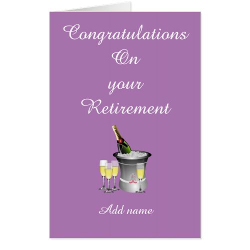 Personalised congratulations on your retirement