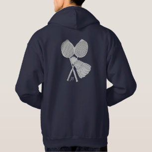 Personalised Cool Gift for Badminton Players Hoodie