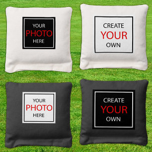 Personalised Cornhole Bags, Custom Photo, Text Bags