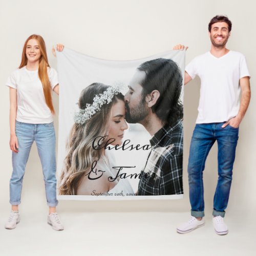 Personalised Couple Photo Elegant Calligraphy Name