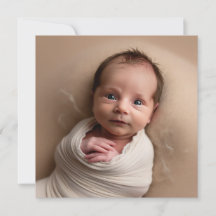 Personalised Crochet New Baby Card.New Baby Girl.