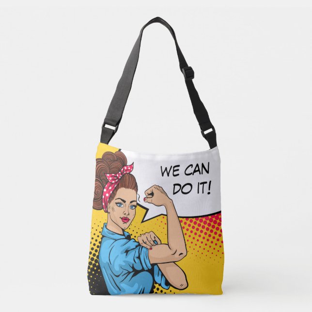 Personalised Cross-Body Bag - We Can Do It Pop Art (Front)