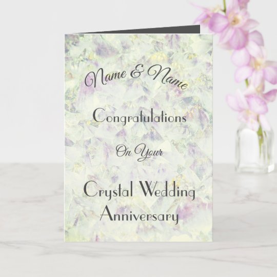 Personalised Crystal Anniversary Greeting Card