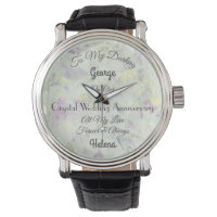 Personalised Crystal Wedding Anniversary Watch