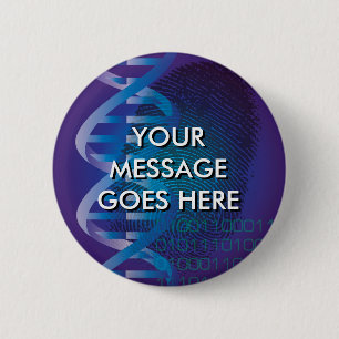 Personalised CSI DNA Fingerprint Button