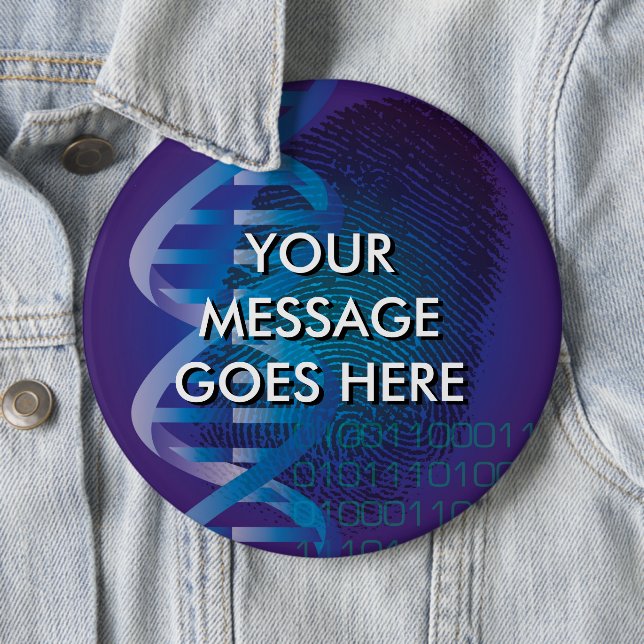 Personalised CSI DNA Fingerprint Button (In Situ)