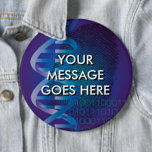 Personalised CSI DNA Fingerprint Button