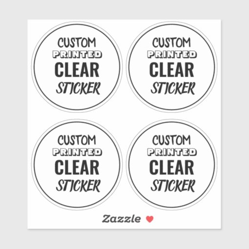 Personalised Custom Clear Label Stickers Zazzle
