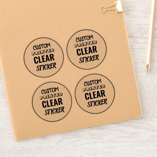 Personalised Custom Clear Label Stickers