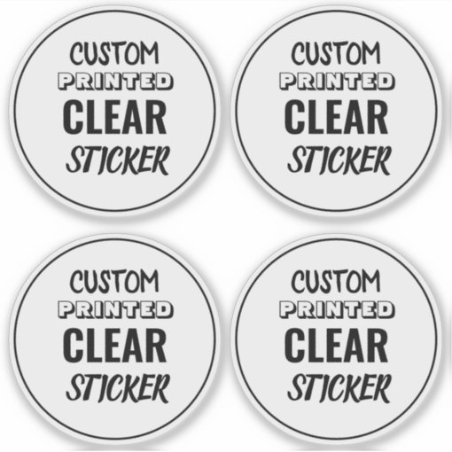 Personalised Custom Clear Label Stickers Zazzle