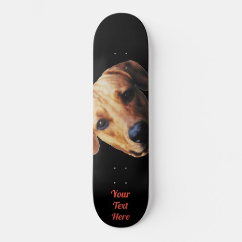 Personalised Custom Dog Face On Skateboard