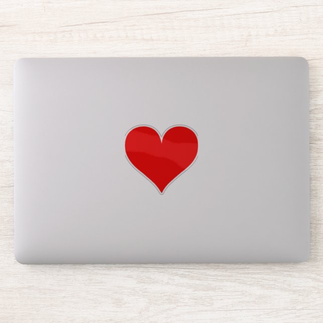 Personalised Custom Heart Shape Laser Cut Sticker (Computer)