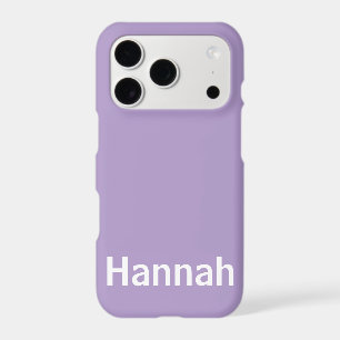 Personalised Custom Name Modern Minimal lavender  iPhone 17 Pro Case