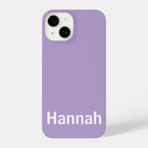 Personalised Custom Name Modern Minimal lavender  iPhone 14 Case