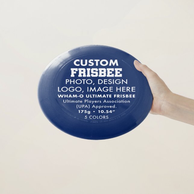 Personalised Custom Photo Blue Ultimate Frisbee (In Hand)