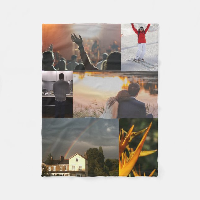 Personalised Custom Photo Fleece Blanket (Front)