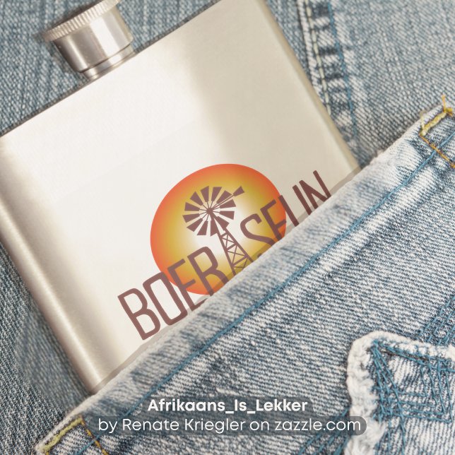 Personalised / Custum BOERSEUN Windpomp Afrikaans  Flask (Creator Uploaded)