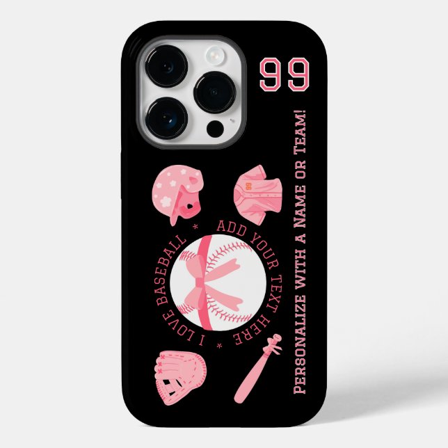 Personalised Cute Baseball iPhone Cases for Ladies (Back)