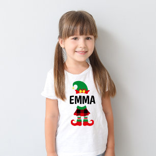 Personalised Cute Christmas Elf T-Shirt