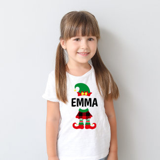 Personalised Cute Christmas Elf T-Shirt
