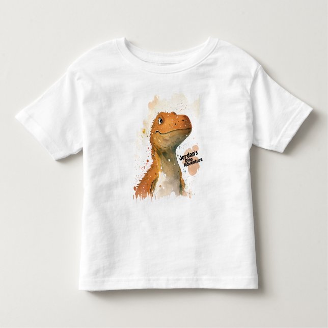 Personalised Cute Dinosaur t shirt (Front)