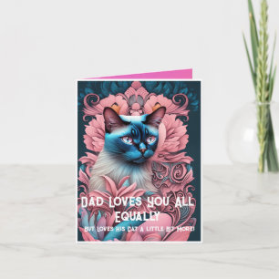 Personalised Cute Funny Cat Photo Father's Day Card