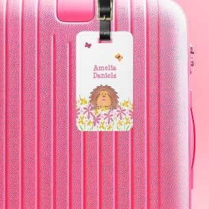 Personalised Cute Hedgehog Luggage Tag