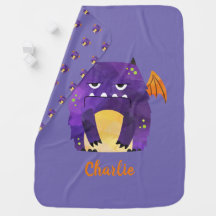Personalised Cute monster baby   Baby Blanket