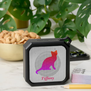 Personalised cute ombre cat bluetooth speaker