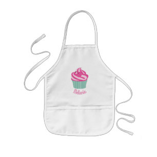 Personalised Cute Pink Cupcake Kids' Apron