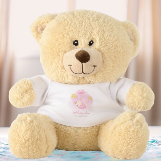 Personalised Cute Pink Kitten  Teddy Bear (Creator Uploaded)