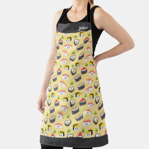 Personalised Cute Sushi Kawaii Apron