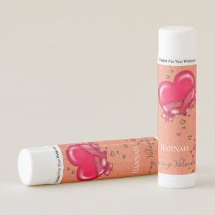 Personalised cute Valentine heart Lip Balm