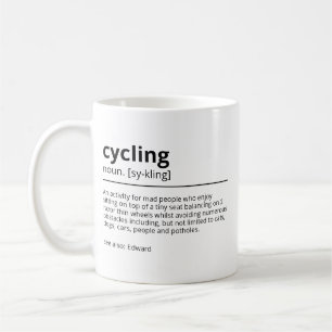 Personalised cyclist gift for men and women - Cust Coffee Mug