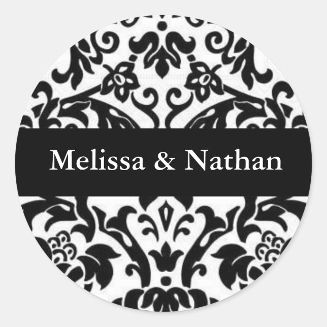 personalised damask sticker (Front)