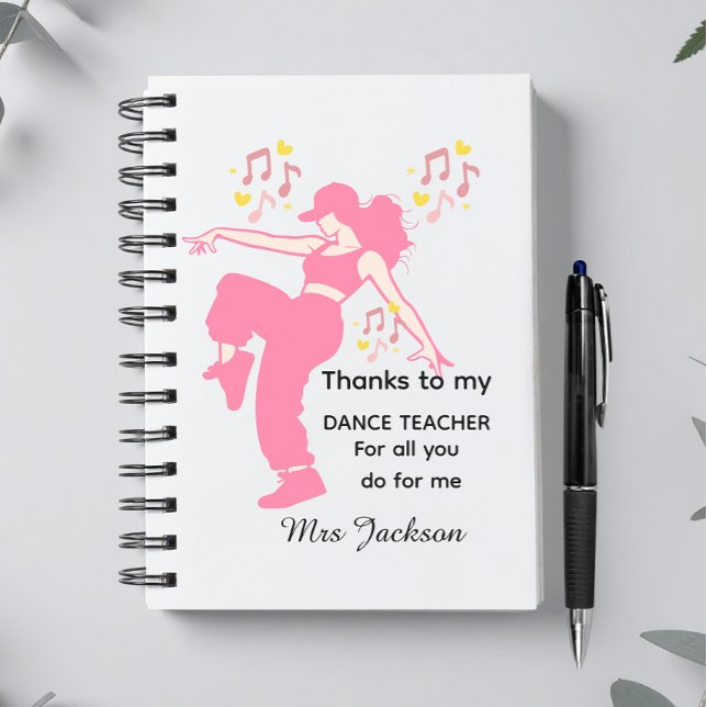 Personalised Dance Teacher, teacher's appreciation Notebook (Creator Uploaded)