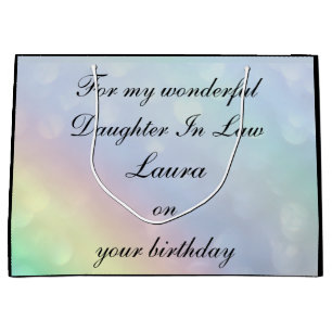 Personalised Daughter In Law Birthday Large Gift Bag