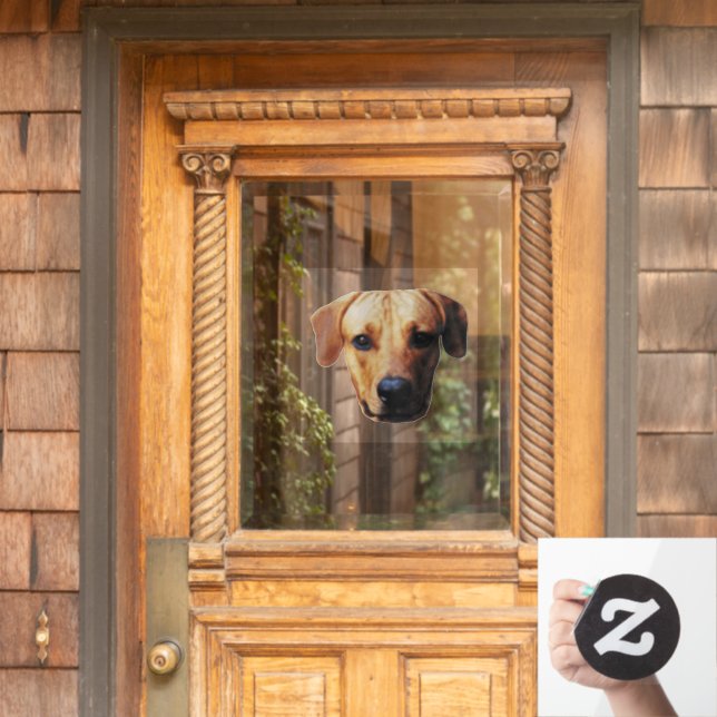 Personalised Decal Custom Dog Window Cling (Home Door)