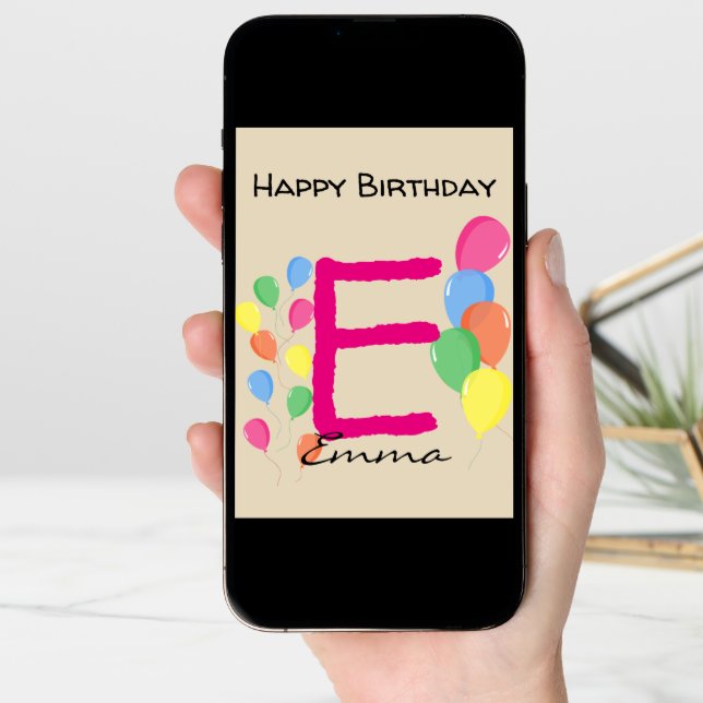 Personalised Design Your Own Bespoke Birthday Card (Front Digital)