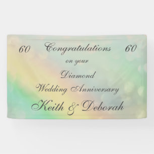 Personalised Diamond Wedding Anniversary Banner